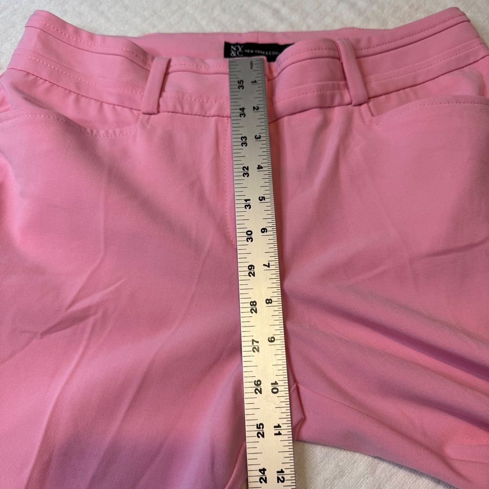 NY & Company Pink Dress Pants Womens 6 Tall Flat Front Boot Cut Retro Office - Picture 7 of 8